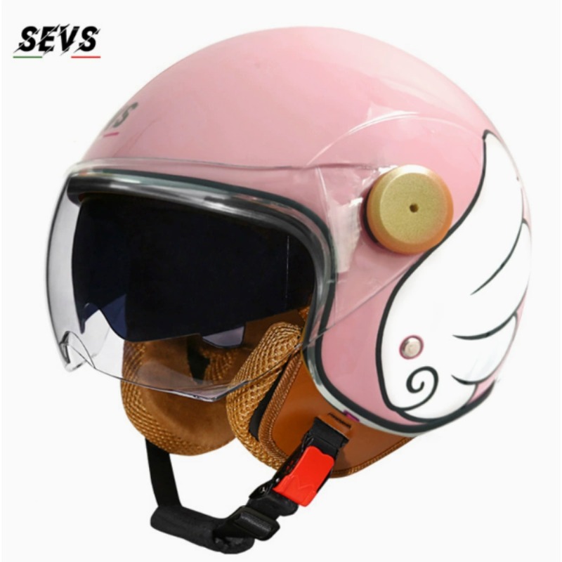 Vintage Open Face Retro Helmet - Helm Motor Open Face 3/4 Bersertifikasi