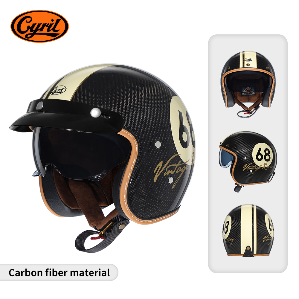 Carbon Fiber Lightweight Motorcycle Helmet - Helm Sepeda Motor Ringan Serat Karbon