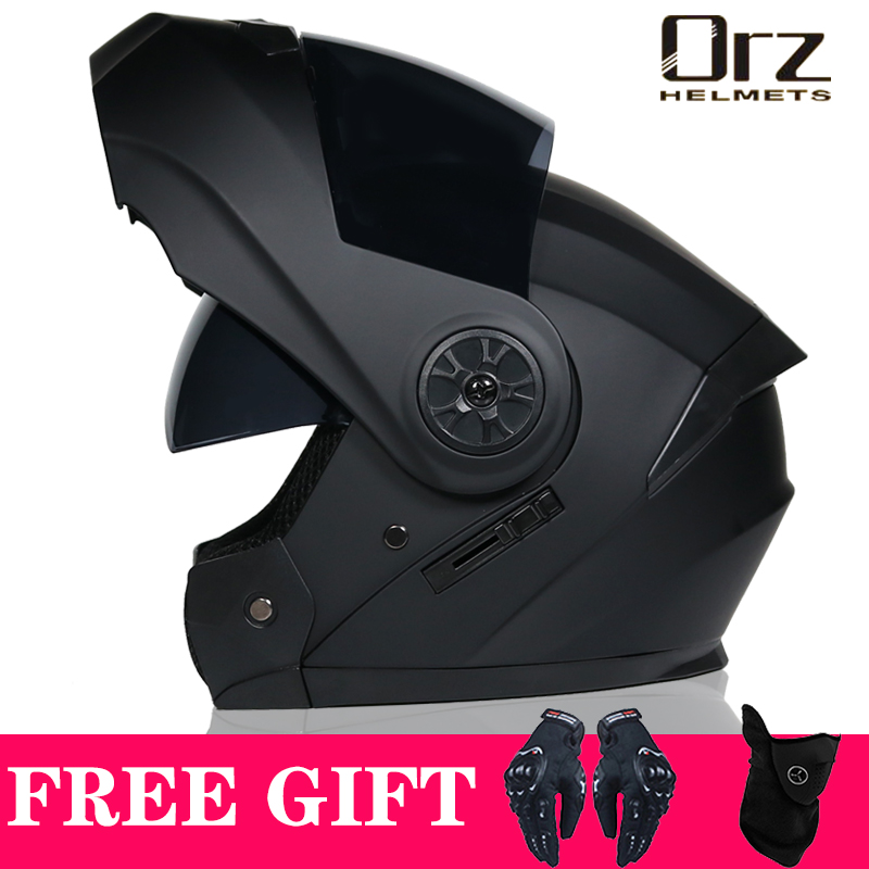 Dual Visor Motorcycle Racing Helmet - Helm Sepeda Motor Modular Lipat Terbaru
