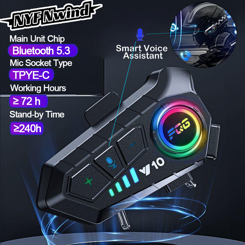 Full Face Motorcycle Helmet With Bluetooth - 5.3 Headset helm sepeda motor Bluetooth,