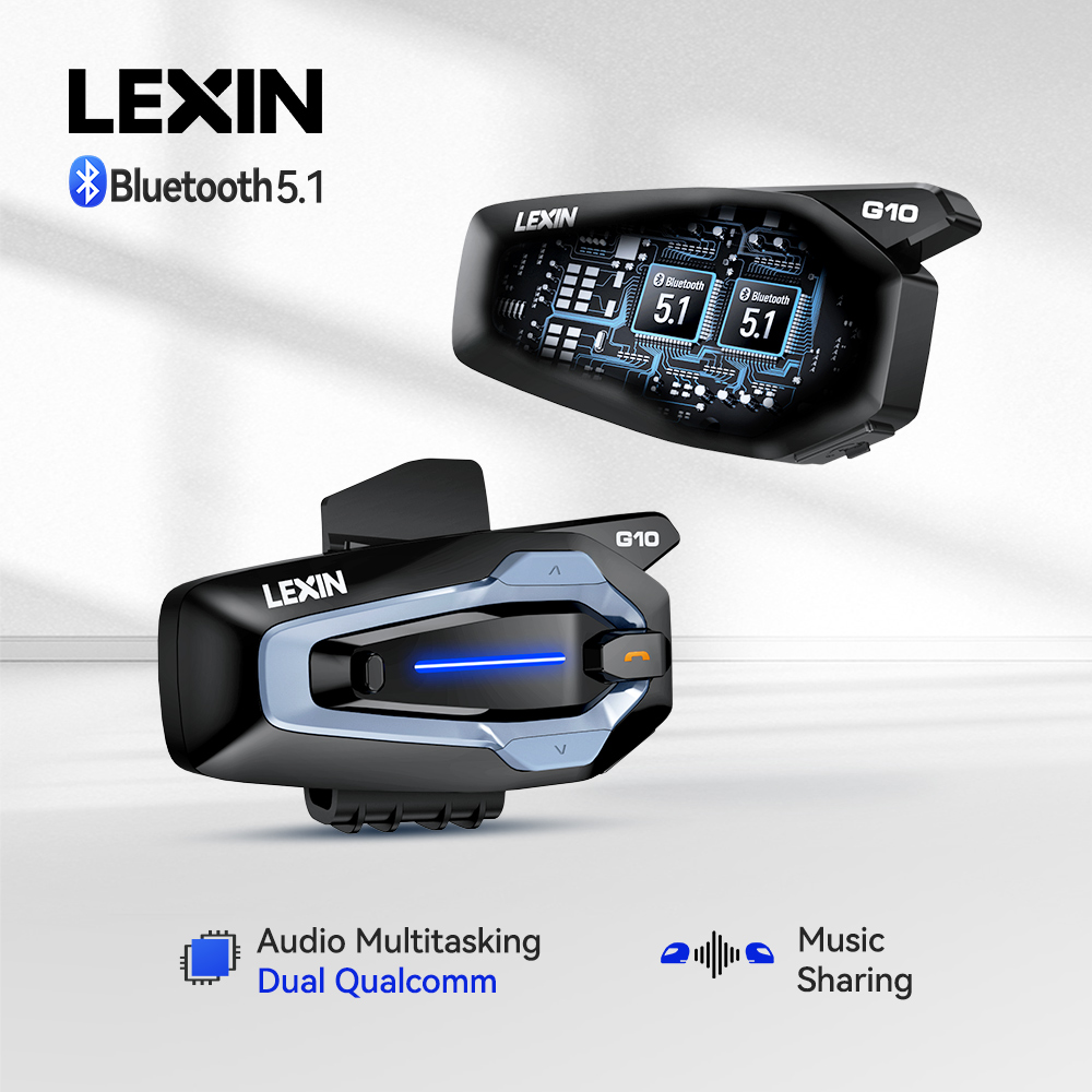Universal Motorcycle Helmet Intercom Headset - NEW-LEXIN G10 Interkom Helm Motor, Interkom