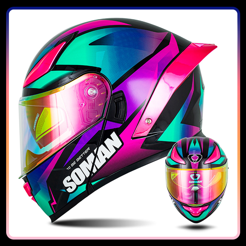 Helm motor Flip Up wajah penuh - Modular Flip Up Motorcycle Helmet Dot Approved ulasan dan harga