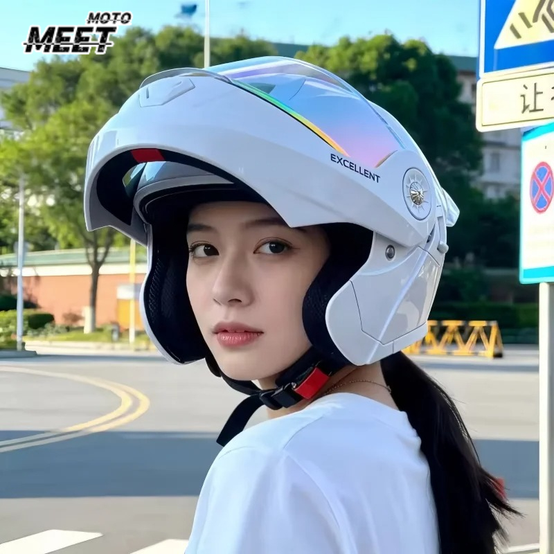 Helm Motor Modular Empat Musim - Motorcycle Helmet Inner Sun Visor Lens ulasan dan harga