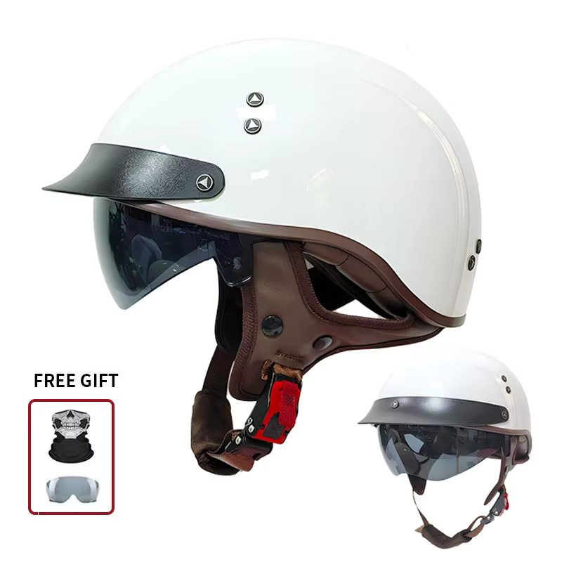 Helm Motor Vintage Setengah Te - Vintage Open Face Retro Helmet ulasan dan harga