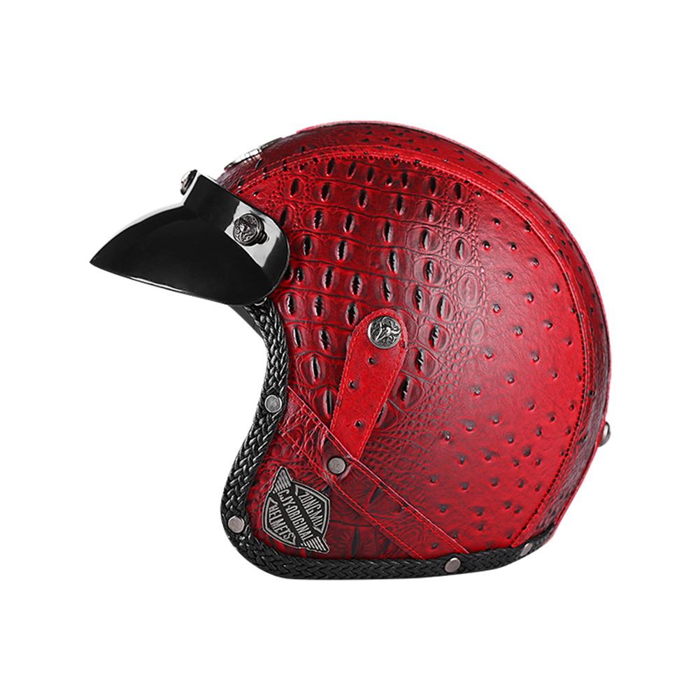 DOT 3/4 helm sepeda motor Retr - Vintage Open Face Retro Helmet ulasan dan harga