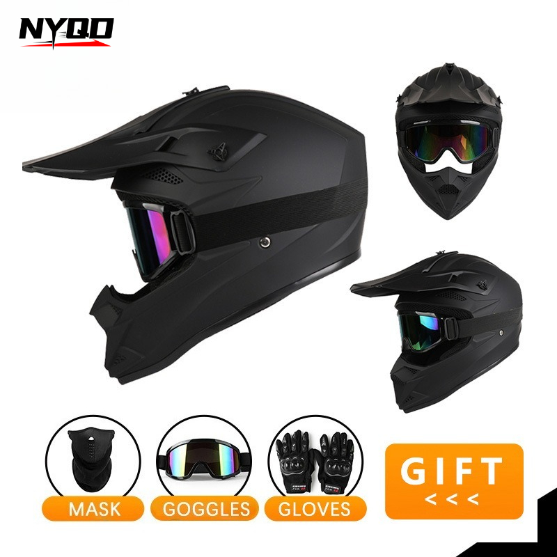 Helm Motocross Penuh yang Dapa - Off Road Motocross Helmet Goggles Set ulasan dan harga