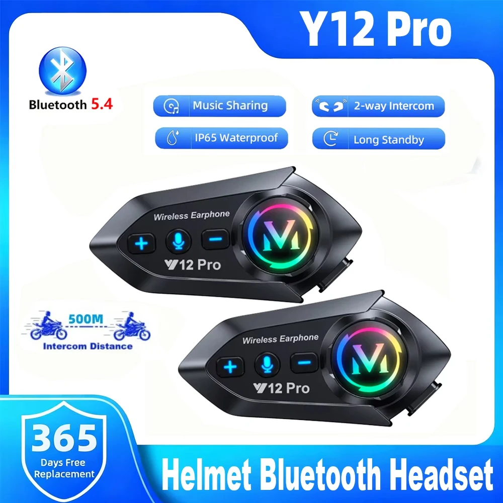 Helm Motor Y12 Pro Interkom Bl - Full Face Motorcycle Helmet With Bluetooth ulasan dan harga