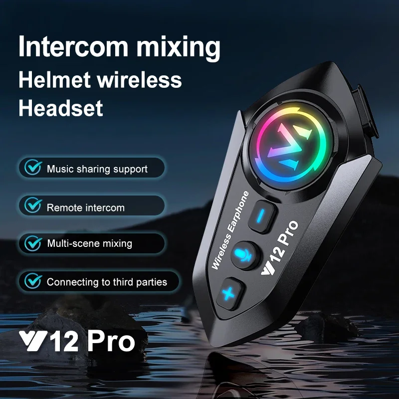 Helm Motor Y12 Pro Interkom Bl - Full Face Motorcycle Helmet With Bluetooth ulasan dan harga