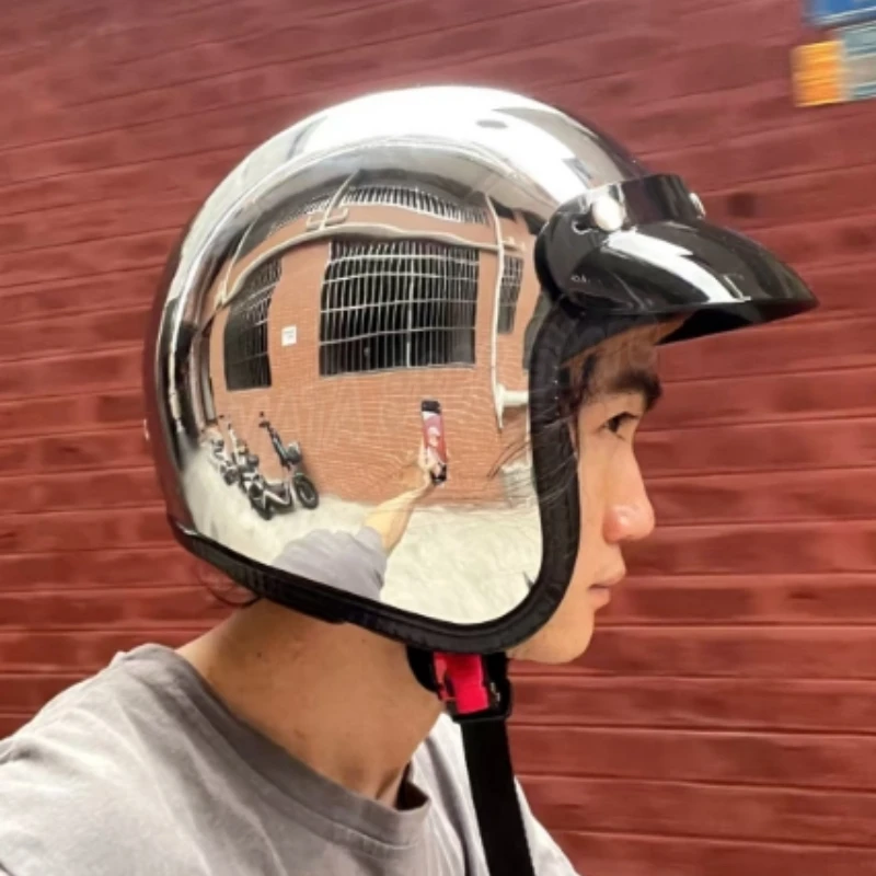 Helm Motor Retro dengan Lapisa - Vintage Open Face Retro Helmet ulasan dan harga