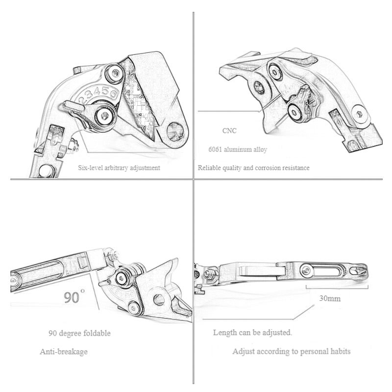 Untuk Honda NC750X NC 750 X 20 - Cnc Aluminum Adjustable Brake Clutch Levers ulasan dan harga
